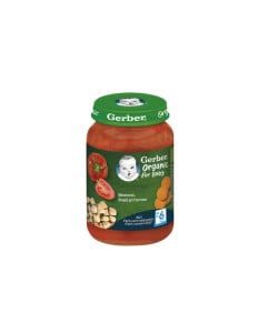 Gerber Bio Piure morcovi, rosii, curcan, 190g