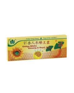 Yong Kang Ginkgo Biloba & Ginseng & Royal Jelly, 10 fiole