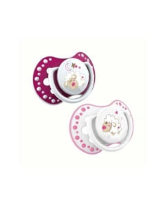 LOVI Suzeta Silicone Dynamic 6-18m 2 buc Night&Day fata ( OITA) 22/811