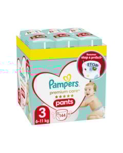 Pampers Premium Care Pants Scutece-chilotel Marimea 3, 6-11 kg, 144 bucati