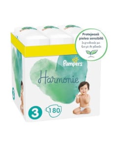 Pampers Scutece Harmonie XXL Box, Marimea 3, 6-10 kg, 180 bucati