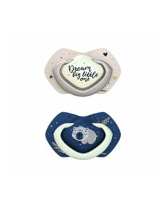 Canpol Babies Suzeta Simetrica de Silicon Sleepy Koala blue fosforescenta 22/660, 18+ luni, 2 bucati