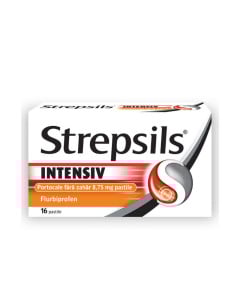 Strepsils intensiv portocale fara zahar, 16 pastile