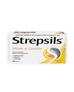 Strepsils miere si lamaie, 24 pastile