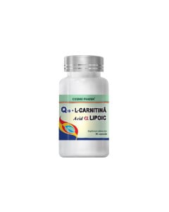 Cosmopharm Q10+L-Carnitina si Acid Lipoic, 30 capsule