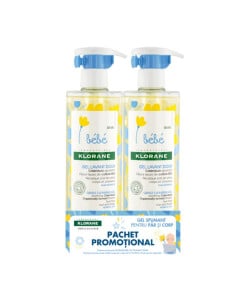 Klorane Bebe DUO PACK Gel Spumant delicat, 2 * 500ml (1 + 70% la al doilea) 