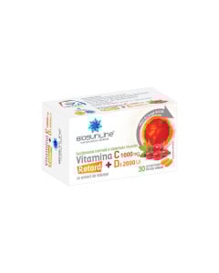 BioSunLine Vitamina C 1000 mg + D3 2000 UI retard, 30 comprimate 