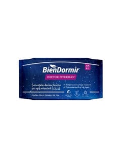 Bien Dormir Servetele demachiante cu apa micelara, 20 bucati