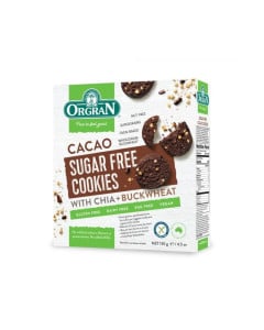 ORGRAN Biscuiti fara zahar cu Cacao, Chia si Hrisca, 130g