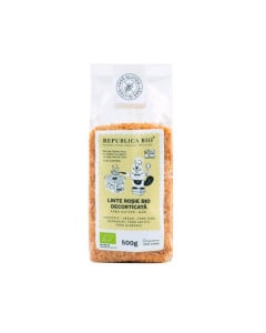 Republica BIO Linte rosie Bio decorticata FARA GLUTEN, 500g