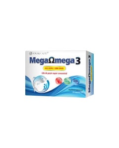 Cosmopharm Mega Omega 3 Ulei De Peste Super Concentrat, 30 capsule 