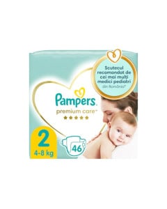 Pampers Scutece Premium Care marimea 2, 4-8 kg, 46 bucati