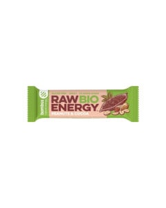 Bombus Baton energizant, Raw Energy, cu arahide si cacao, 50g