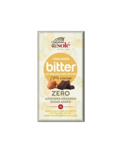 Chocolates Sole Ciocolata 72% cacao si migdale fara zahar, 100g