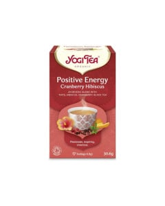 Yogi Tea Ceai Energie pozitiva cu merisor si hibiscus, 17 plicuri