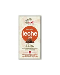 Chocolates Sole Ciocolata cu lapte si stevie fara zahar, 100g