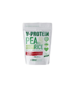 Gold Nutrition Pudra Proteica Vegetala V-protein Capsuni, 240g