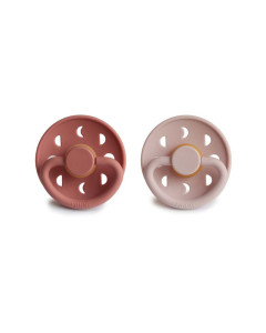 Suzeta FRIGG Moon latex Blush/Powder, 6-18 luni, 2 bucati
