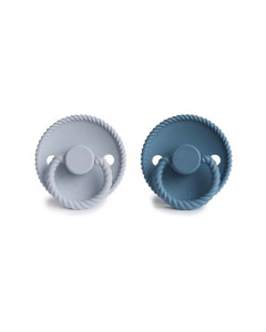 Suzeta FRIGG Rope silicon Ocean/Powder, 6-18 luni, 2 bucati