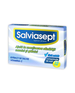 Salviasept fara zahar, 12 tablete