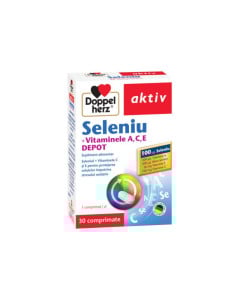 Aktiv Seleniu + Vitamina A + C+ E depot, 30 comprimate, Doppelherz