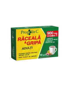  Propolis C raceala si gripa adulti, 10 plicuri, Fiterman Pharma