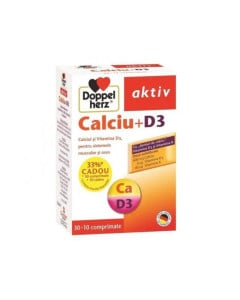 Calciu + D3, 30 + 10 comprimate, Doppelherz