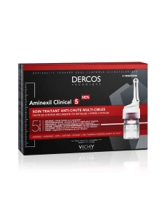 Tratament impotriva caderii parului pentru barbati Dercos Aminexil Clinical 5, 21 fiole*6 ml, Vichy