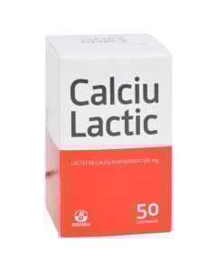 Biofarm Calciu Lactic, 50 comprimate