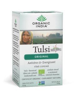 ORGANIC INDIA Ceai Tulsi (Busuioc Sfant) Original | Antistres Natural & Energizant