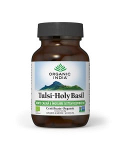 ORGANIC INDIA Tulsi (Busuioc Sfant) | Minte Calma & Ingrijire Sistem Respirator, 60 capsule