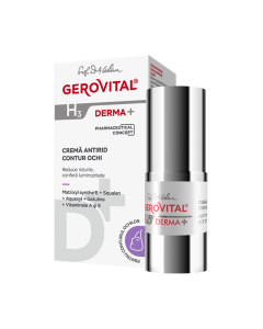 Crema antirid contur ochi H3 Derma+, 15 ml, Gerovital