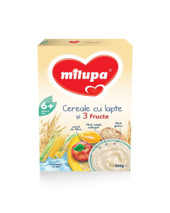 Milupa Cereale 3 fructe, 250g