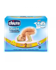 CHICCO Scutece nr 2 Dry Fit Mini, 3-6kg x 25 bucăți 