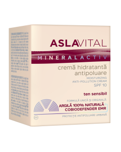 ASLAVITAL Crema hidratanta  antipoluare SPF10, 50 ml