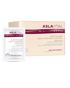 1590 ASLAVITAL - Pudra de argila pt. tratamente cosmetice 10 plicuri*20 g