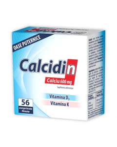Calcidin, Calciu 600mg, 56 comprimate, Zdrovit