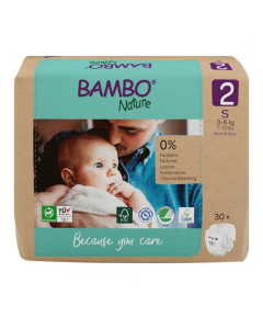 Scutece Ecolabel, marimea 2, 3-6 kg, 30 bucati, Bambo Nature
