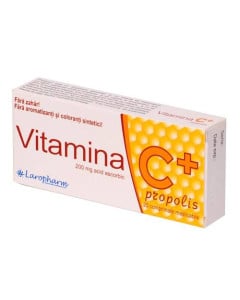 Vitamina C + propolis 200mg, 20 comprimate