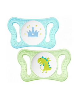CHICCO Suzeta silicon Physio Micro 0-2 luni BAIETI 2 buc 75121-7
