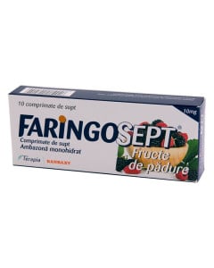 Faringosept Fructe de padure x 10 compr. de supt