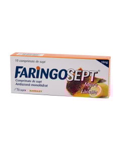 Faringosept Miere si lamaie x 10 compr. de supt