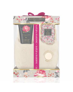 Baylis and Harding Set 3 piese - Papuci/ Sare de baie 100g/ Lotiune picioare 140ml RG18SLIP