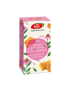 Echinacea cu propolis si vitamina C, 63 cpr, FARES