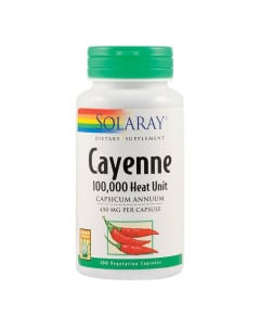 Secom Cayenne (Ardei iute) 450mg, 100 capsule vegetale