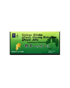 Ginkgo Biloba & Royal Jelly & Ginseng NATURALIA DIET, 10 fiole x 10 ml 