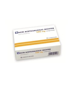 Acid acetilsalicilic - Richter 500 mg x 30 comprimate