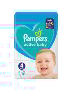 Pampers nr. 4 Active Baby 9-14 kg, 13 buc