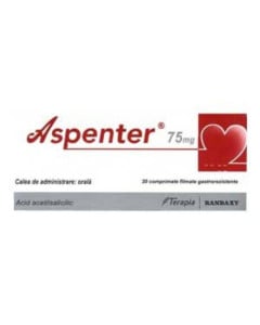 Aspenter 75 mg x 30 comprimate filmate gastrorezistente  T