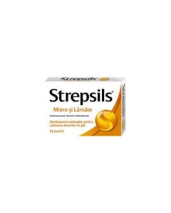 Strepsils Miere si Lamaie x 12 tablete